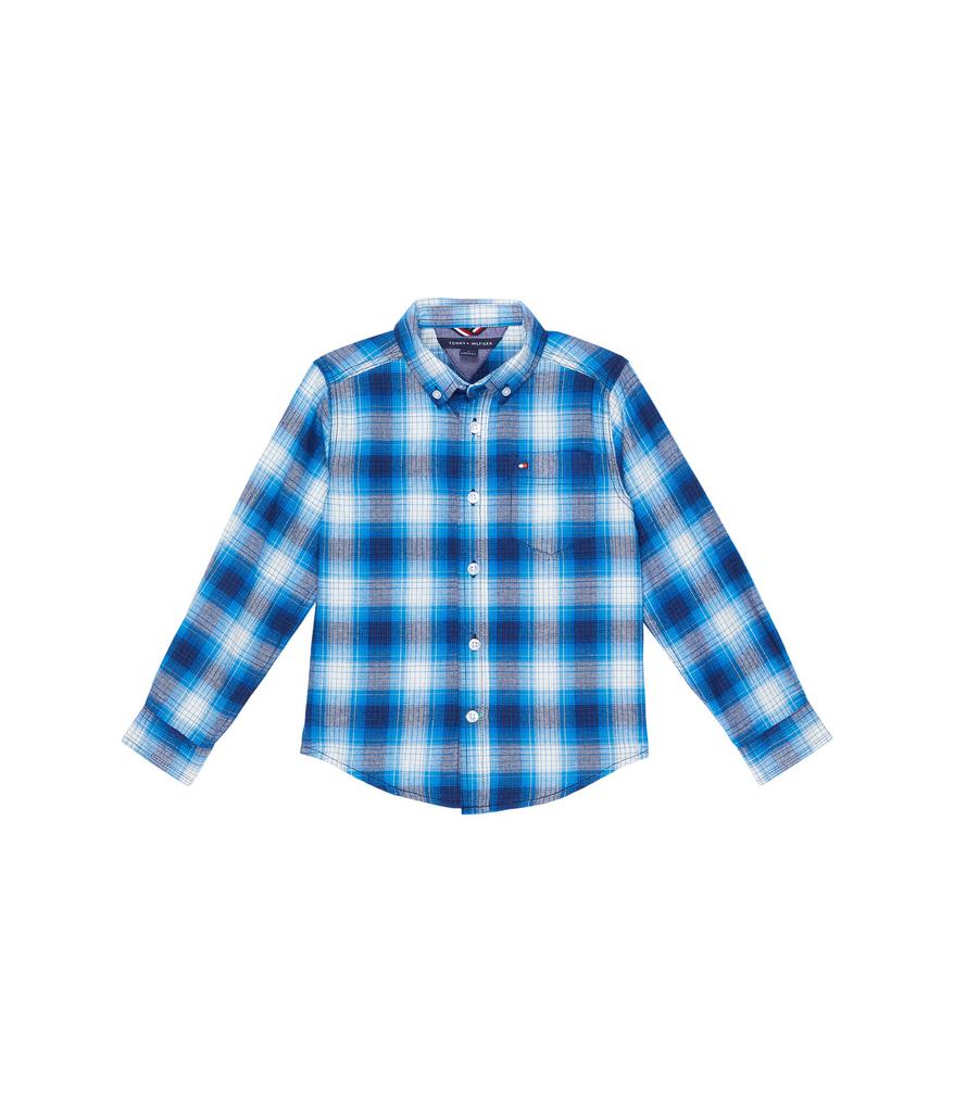 Shadow Yarn-Dye Plaid Long Sleeve Shirt (Little Kids)商品第1张图片规格展示
