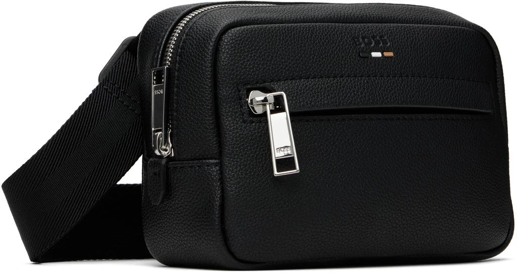 商品Hugo Boss|Black Pebble-Grained Faux-Leather Bag,价格¥1118,第2张图片详细描述