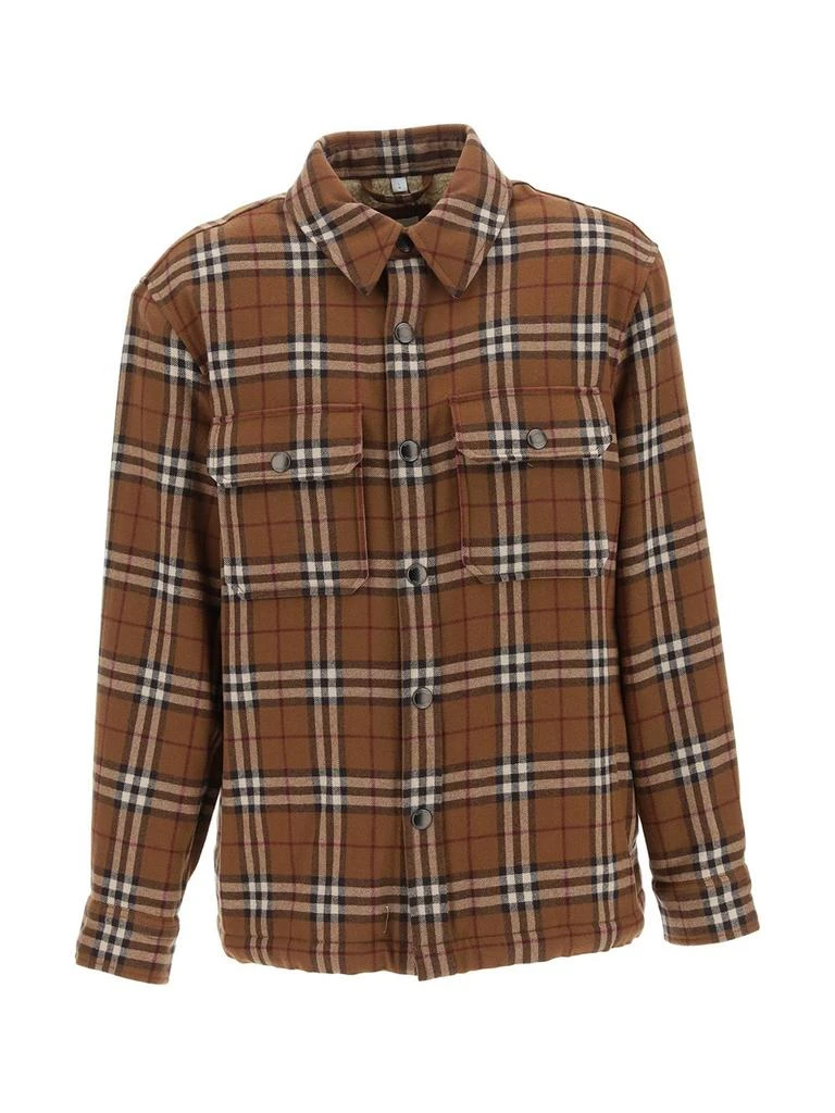 商品Burberry|Burberry Checked Long-Sleeved Shirt,价格¥7087,第1张图片