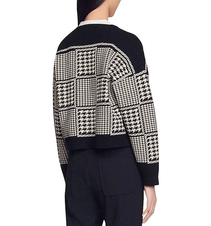 商品Sandro|Jules Houndstooth Cardigan,价格¥1773,第2张图片详细描述