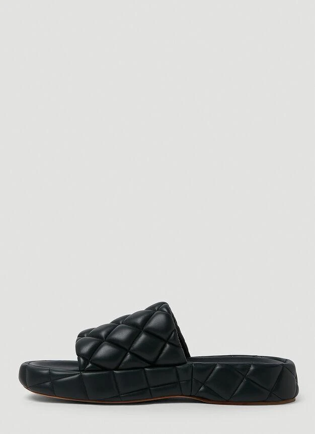 商品Bottega Veneta|Padded Platform Slides in Dark Green,价格¥9965,第3张图片详细描述