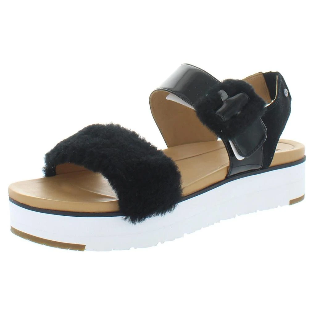 商品UGG|Ugg Womens Le Fluff Mixed Media Slip On Flatform Sandals,价格¥214,第2张图片详细描述