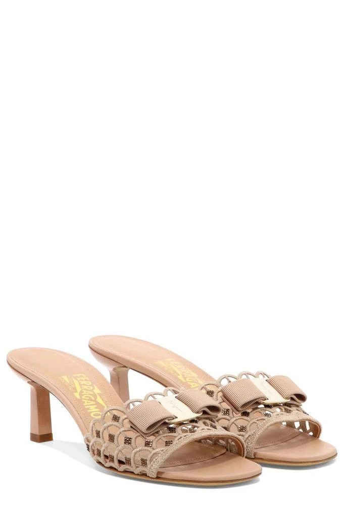 商品Salvatore Ferragamo|Salvatore Ferragamo Bow Detail Heeled Sandals,价格¥3797,第3张图片详细描述