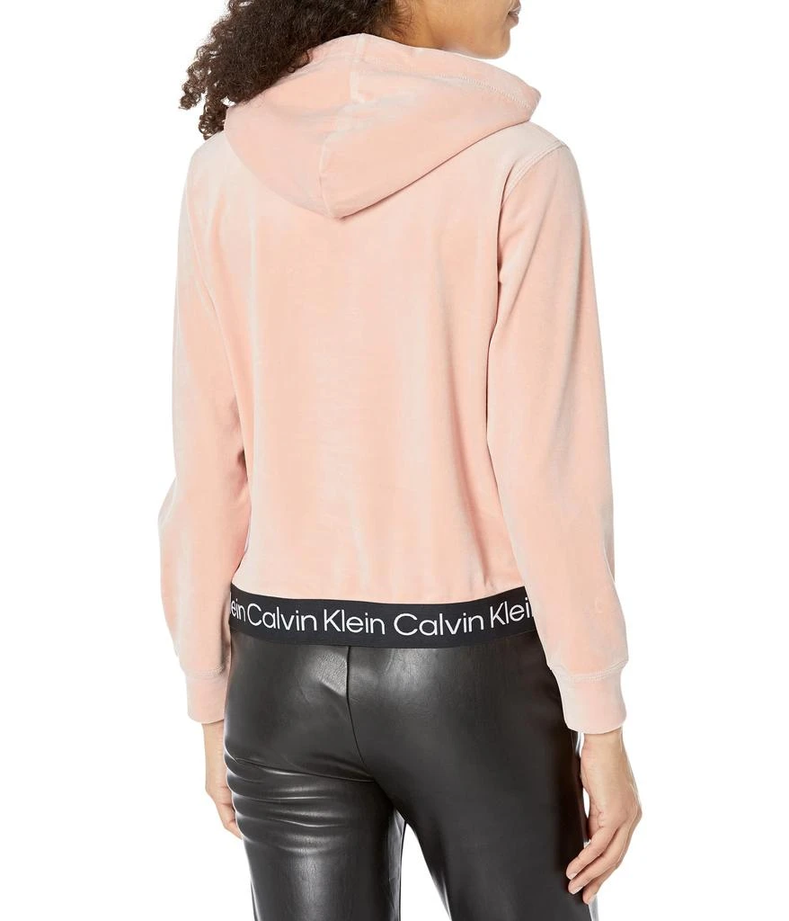 商品Calvin Klein|Crop Hoodie with Logo Tape,价格¥443,第2张图片详细描述