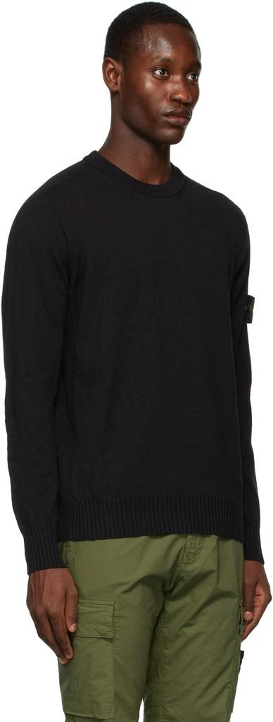 商品Stone Island|Black Stocking Stitch Sweater,价格¥1521,第2张图片详细描述