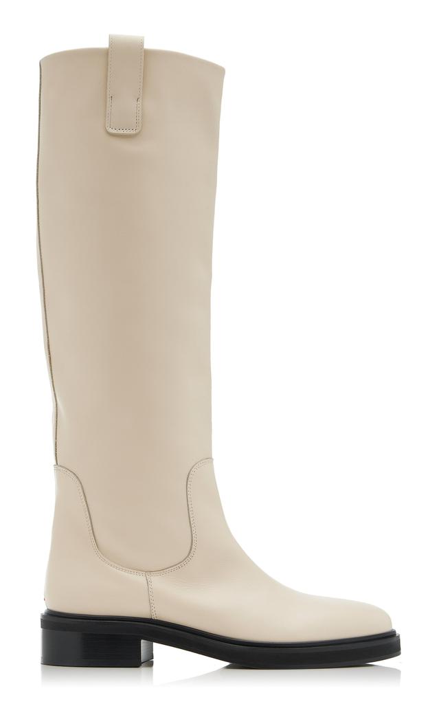 Aeyde - Women's Henry Leather Knee Boots - White - IT 36 - Moda Operandi商品第1张图片规格展示