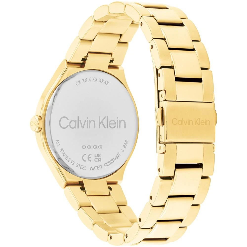 商品Calvin Klein|Women's 2H Quartz Gold-Tone Stainless Steel Bracelet Watch 36mm,价格¥1497,第2张图片详细描述