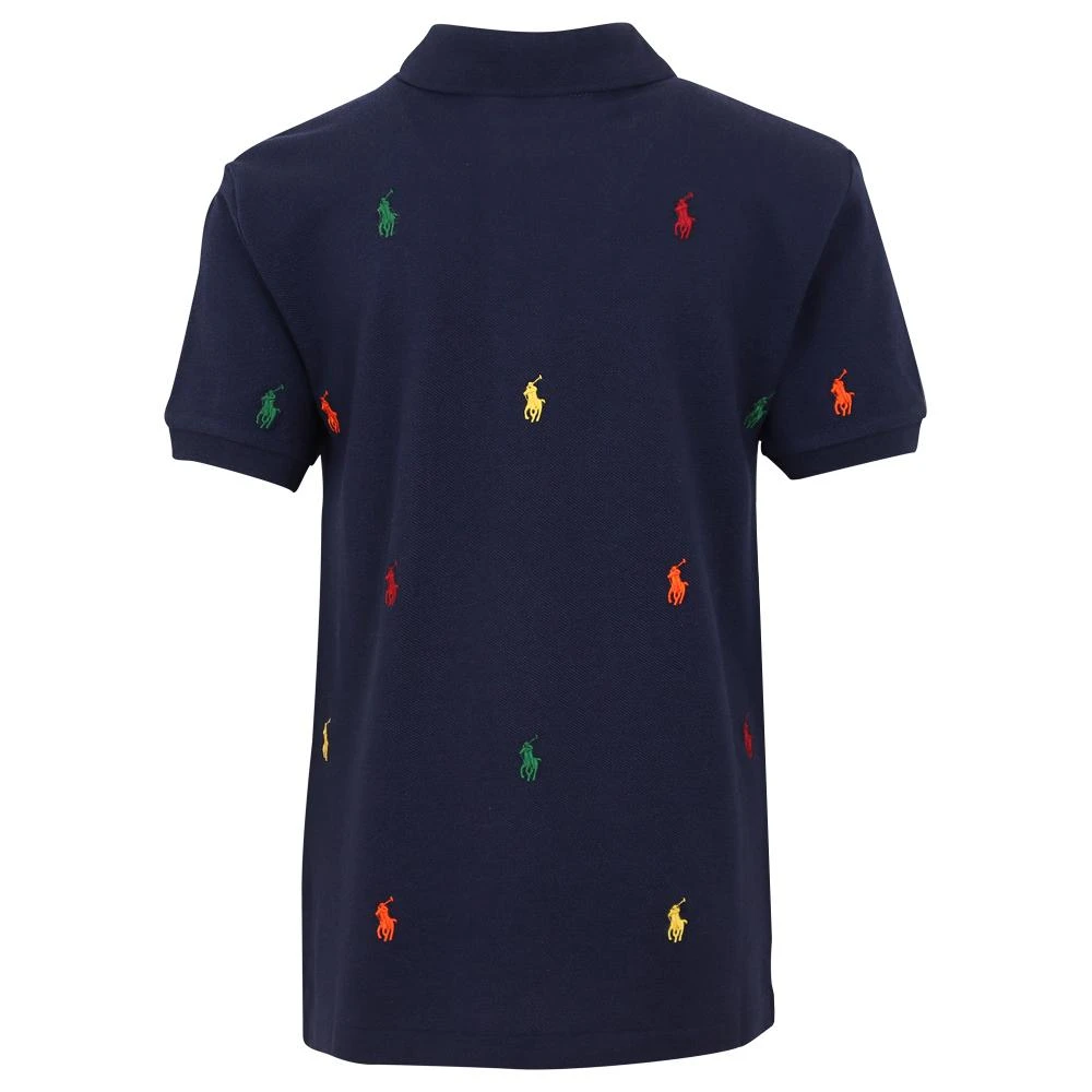 商品Ralph Lauren|Navy Repeat Pony Logo Polo Shirt,价格¥279,第2张图片详细描述