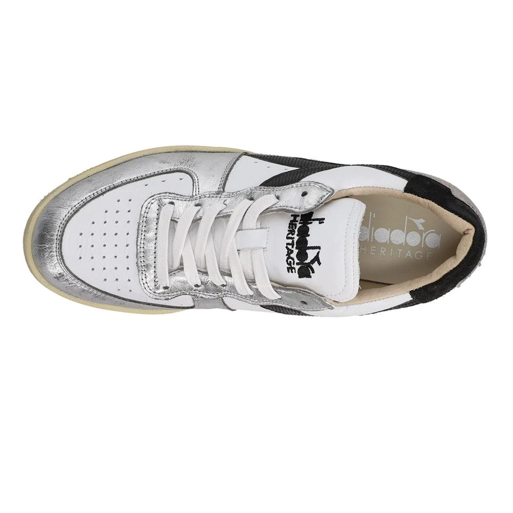 商品Diadora|Mi Basket Low Metal Used Lace Up Sneakers,价格¥422,第4张图片详细描述