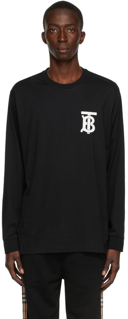 Black 'TB' Emerson Long Sleeve T-Shirt商品第1张图片规格展示