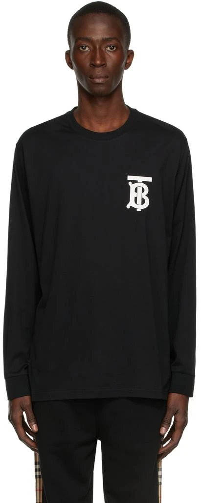 商品Burberry|Black 'TB' Emerson Long Sleeve T-Shirt,价格¥3434,第1张图片