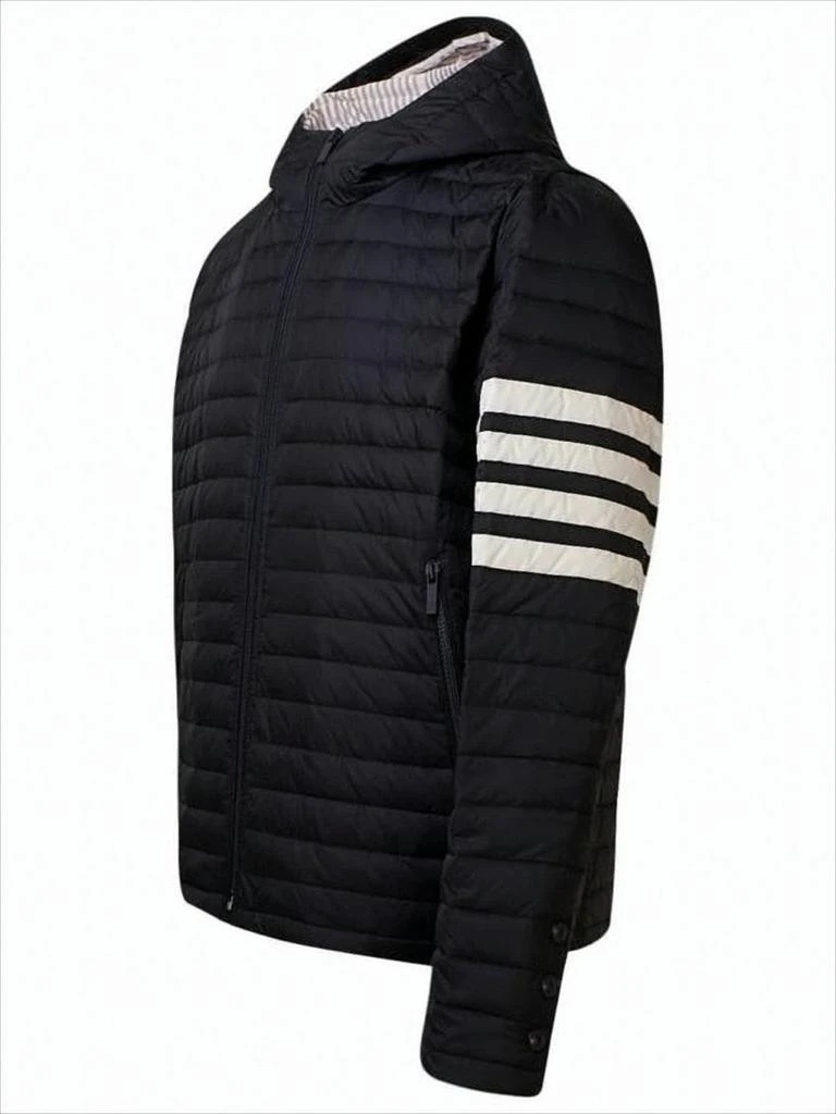 商品Thom Browne|Quilted Padded Jacket With Hood And Striped Detailing,价格¥18317,第2张图片详细描述