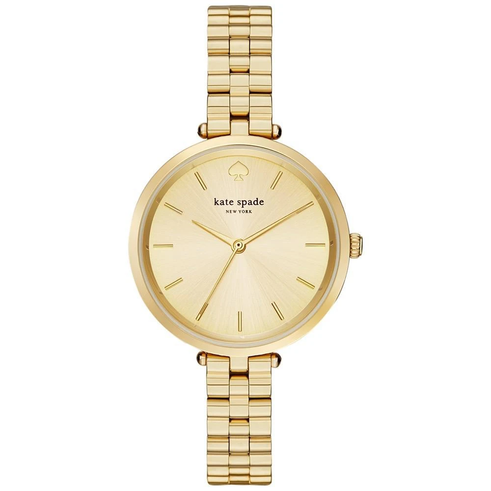 商品Kate Spade|Women's Holland Gold-Tone Stainless Steel Bracelet Watch 34mm 1YRU0858,价格¥1095,第1张图片