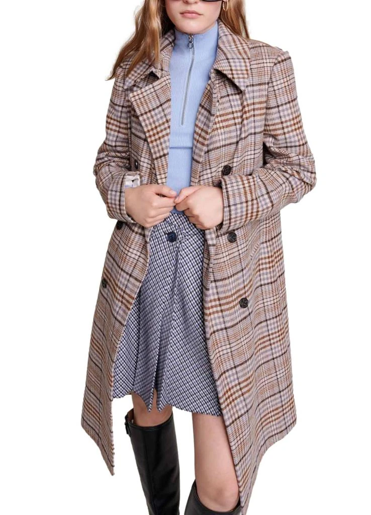 商品Maje|Long checked coat,价格¥2121,第5张图片详细描述