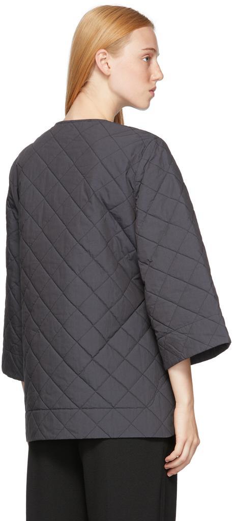 商品Ganni|Grey Quilted Jacket,价格¥2515,第5张图片详细描述