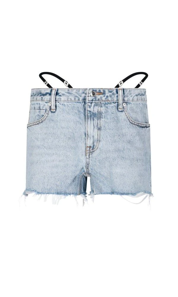 商品Alexander Wang|Alexander Wang Diamante Logo Strap Layer Shorts,价格¥2394,第1张图片