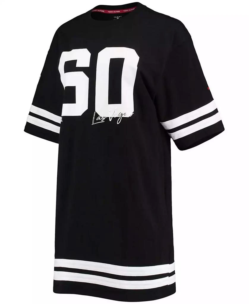 商品Tommy Hilfiger|Women's Black Las Vegas Raiders Clair Half-Sleeve Dress,价格¥337,第2张图片详细描述