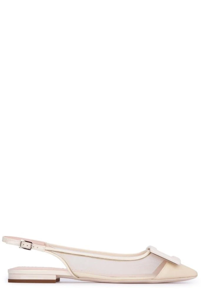 商品Roger Vivier|Roger Vivier Gommettine Buckled Slingback Ballerinas,价格¥2706,第1张图片