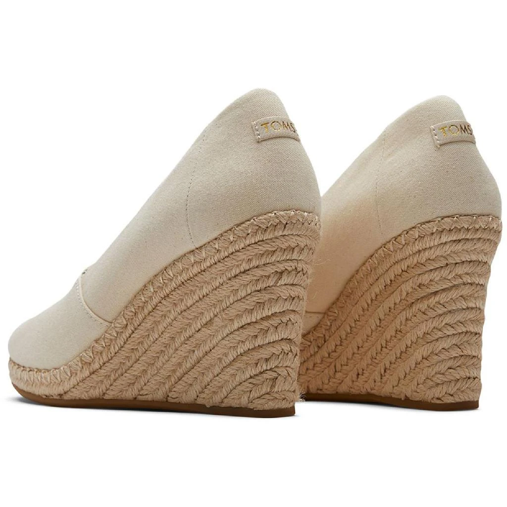 商品TOMS|Michelle Womens Canvas Peep Toe Wedge Heels,价格¥477,第3张图片详细描述