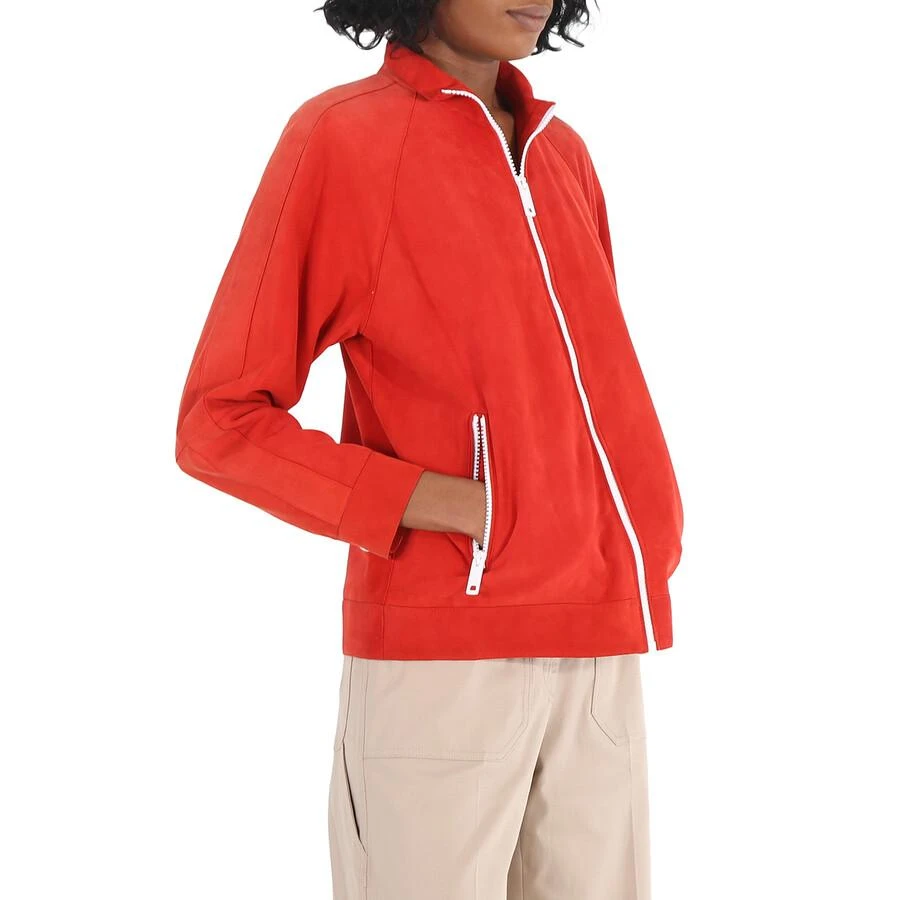 商品Burberry|Open Box - Burberry Ladies Bright Red Suede Bomber,价格¥2676,第3张图片详细描述