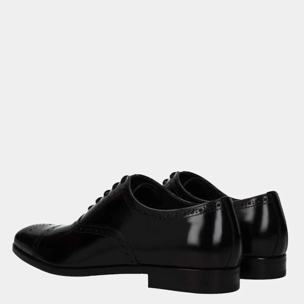 商品Prada|Prada Black Leather Lace Up And Monkstrap Shoes Size US 9.5 EU 42.5,价格¥7143,第4张图片详细描述