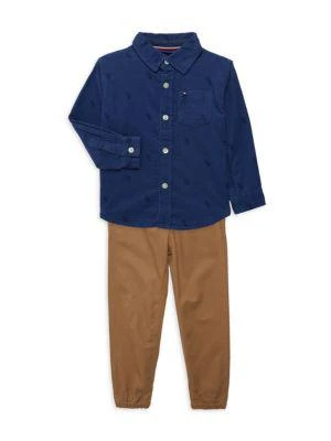 商品Tommy Hilfiger|Baby Boy’s 2-Piece Dress Shirt & Pants Set,价格¥188,第1张图片
