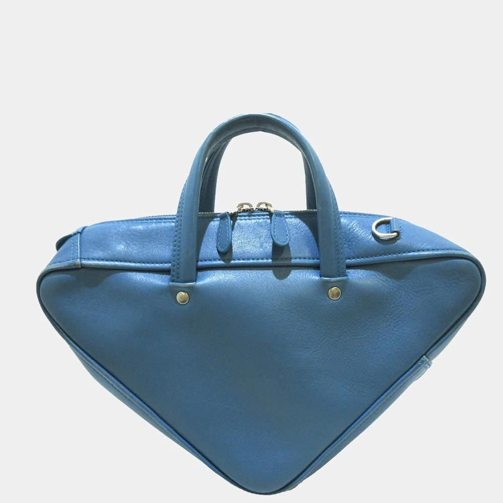 商品[二手商品] Balenciaga|Balenciaga Blue/White S Triangle Leather Duffle Bag,价格¥7819,第3张图片详细描述