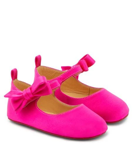 商品Christian Louboutin|Baby Lou Babe satin ballet flats,价格¥2497,第1张图片