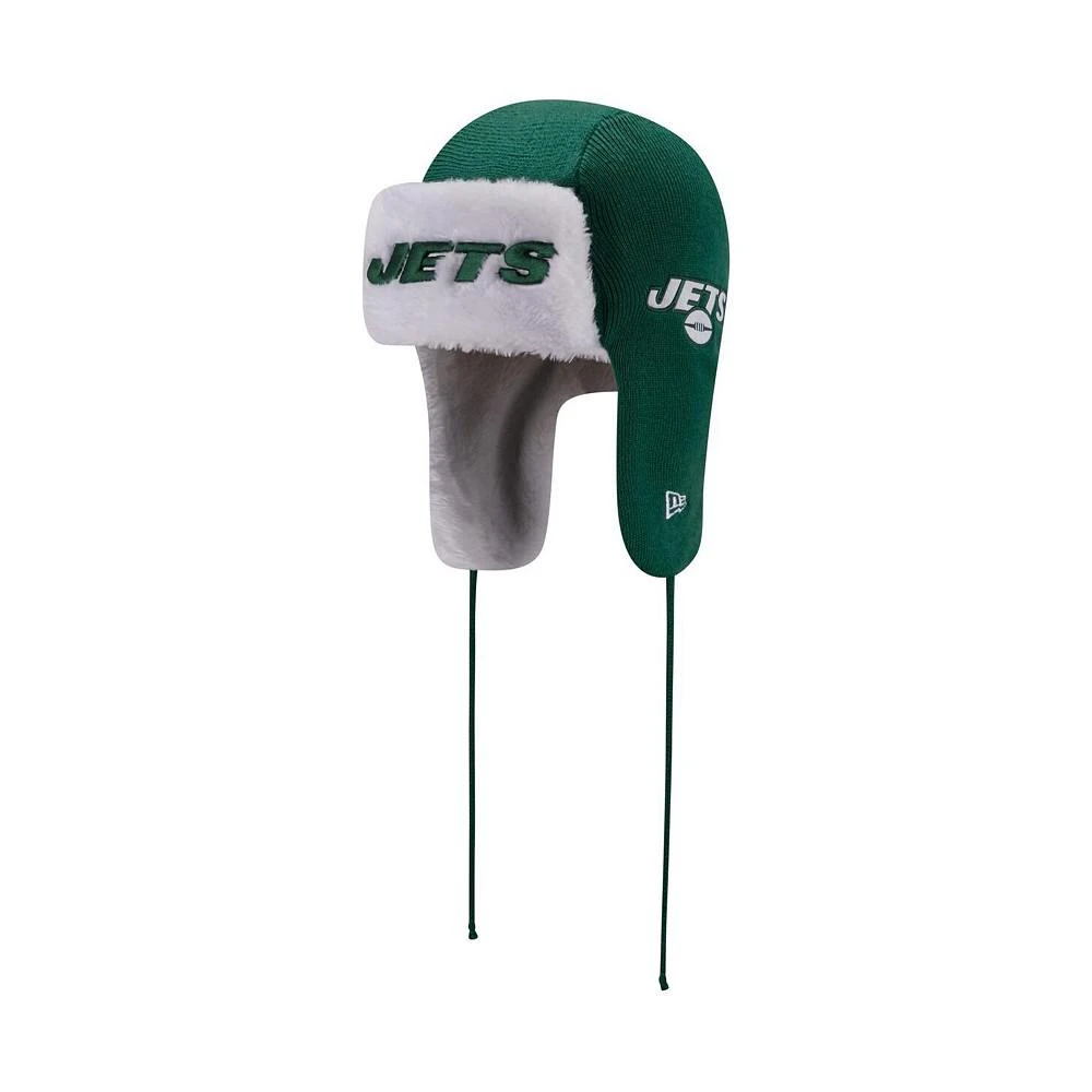 商品New Era|Men's Green New York Jets Helmet Head Trapper Knit Hat,价格¥261,第1张图片