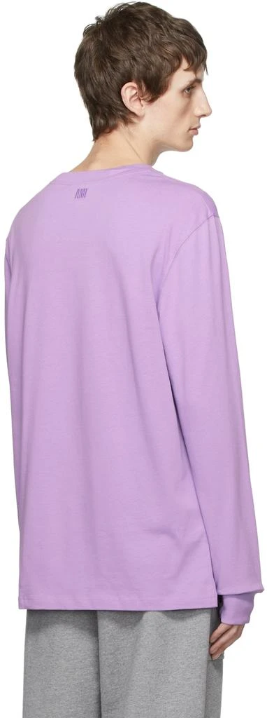 商品AMI|SSENSE Exclusive Purple Ami de Cœur Long Sleeve T-Shirt,价格¥452,第3张图片详细描述