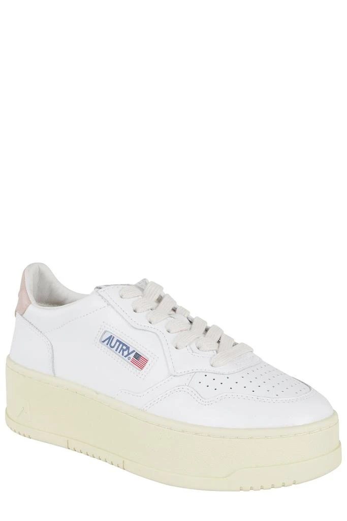 商品Autry|White Leather Platform Low Sneakers,价格¥1520,第2张图片详细描述