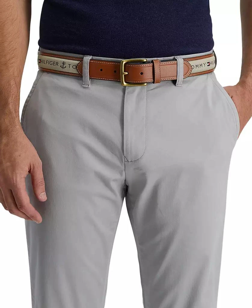 商品Tommy Hilfiger|Men's Tri-Color Ribbon Inlay Leather Belt,价格¥254,第4张图片详细描述