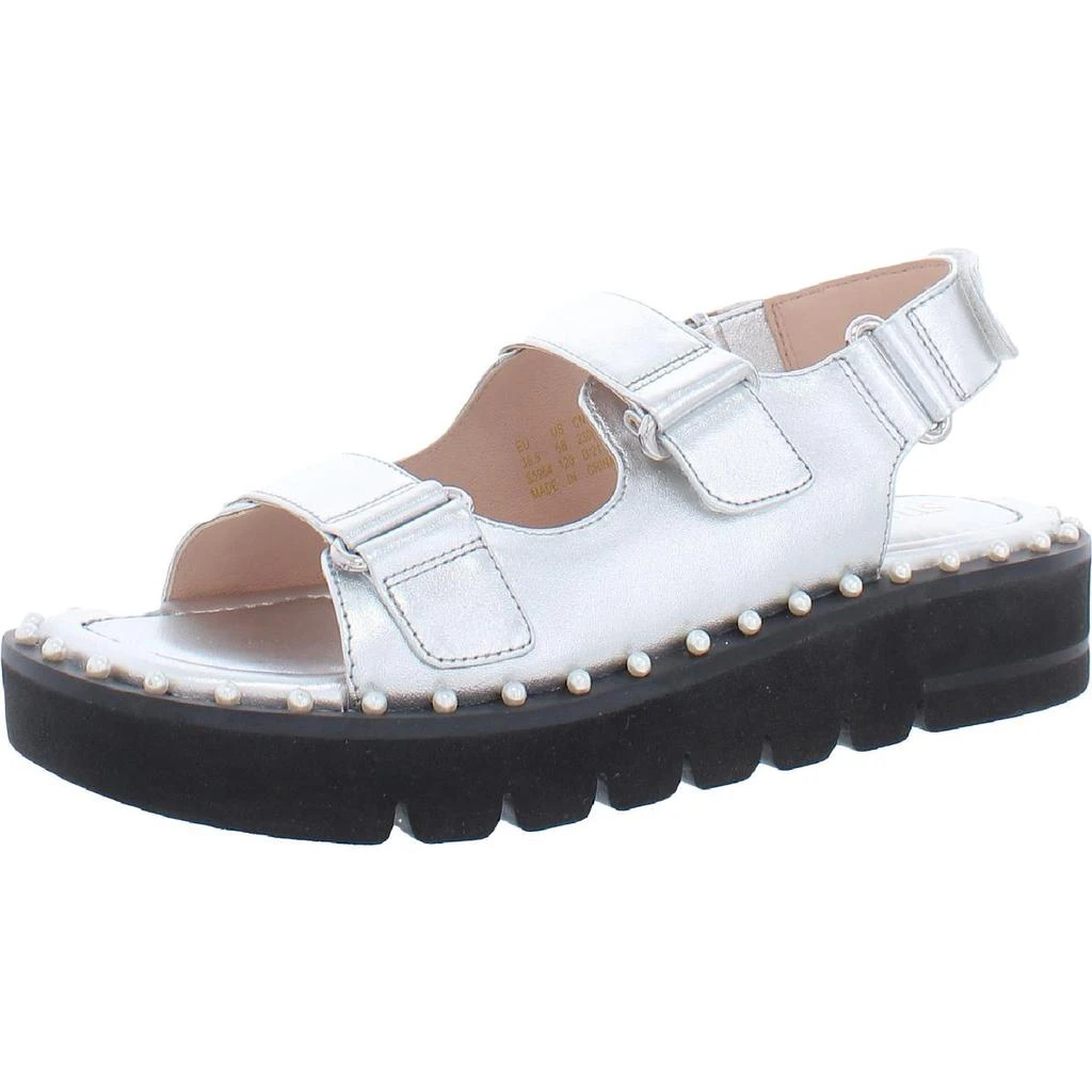 商品Stuart Weitzman|Stuart Weitzman Womens Zoe Lift Leather Metallic Slingback Sandals,价格¥1075,第1张图片