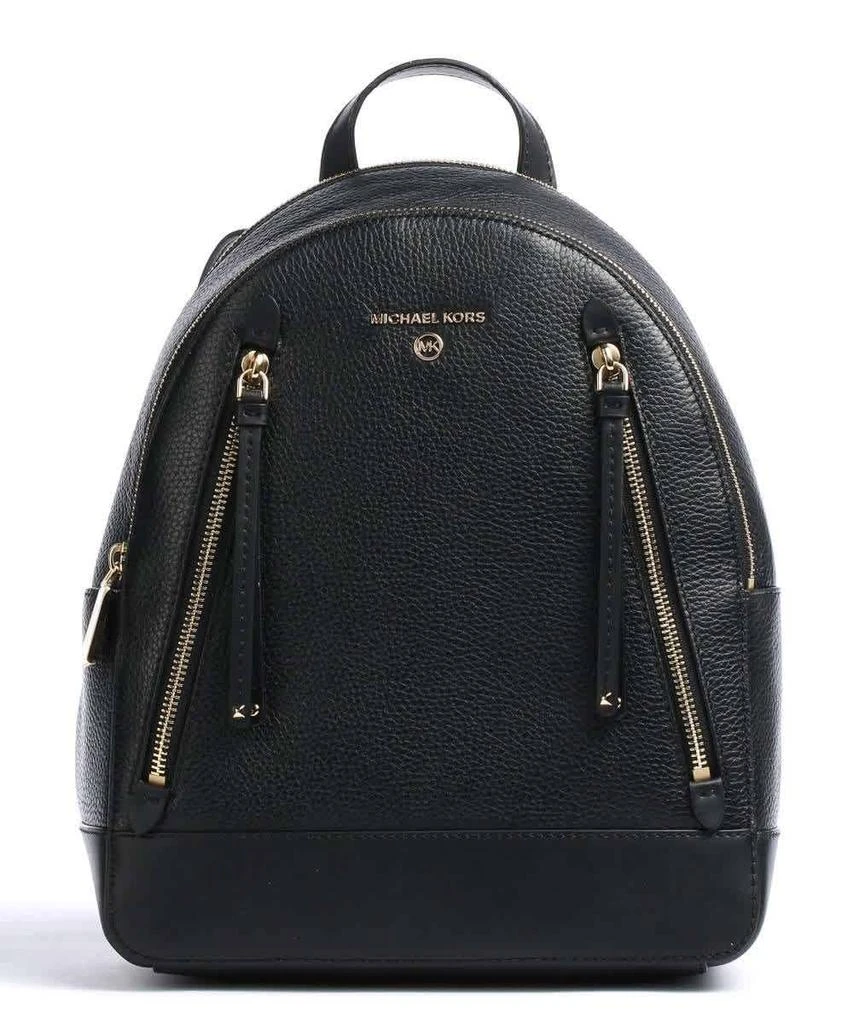 商品Michael Kors|Ladies Brooklyn Medium Pebbled Leather Backpack - Black,价格¥1547,第1张图片