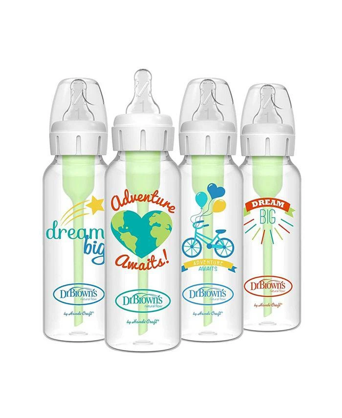 商品Dr. Brown's|8 oz. Anti-Colic Options+ Narrow Baby Bottles, 4 Pack,价格¥202,第1张图片详细描述