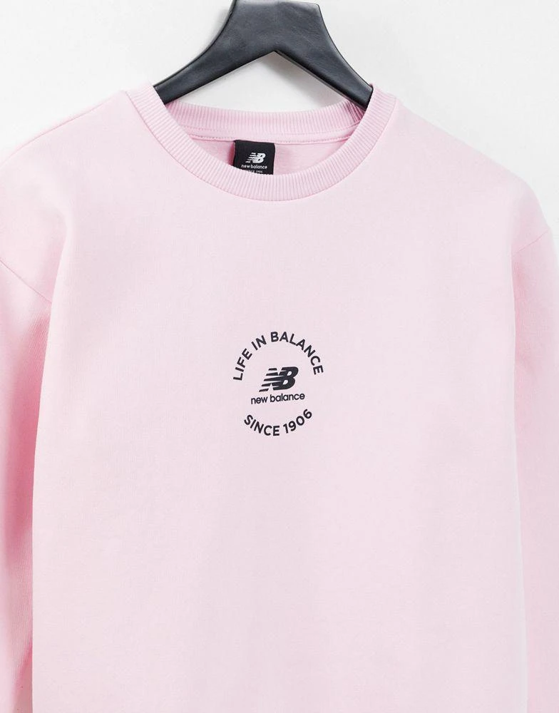 商品New Balance|New Balance life in balance sweatshirt in pink - exclusive to ASOS,价格¥291,第4张图片详细描述