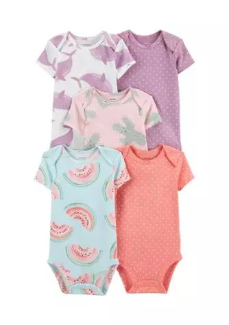 商品Carter's|Baby 5 Pack Short Sleeve Original Bodysuits,价格¥136,第1张图片