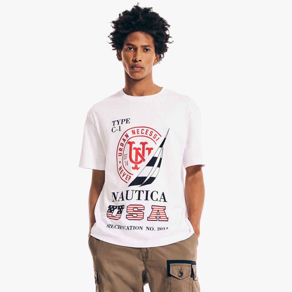 Nautica Mens Urban Necessities X Nautica Graphic T-Shirt商品第2张图片规格展示