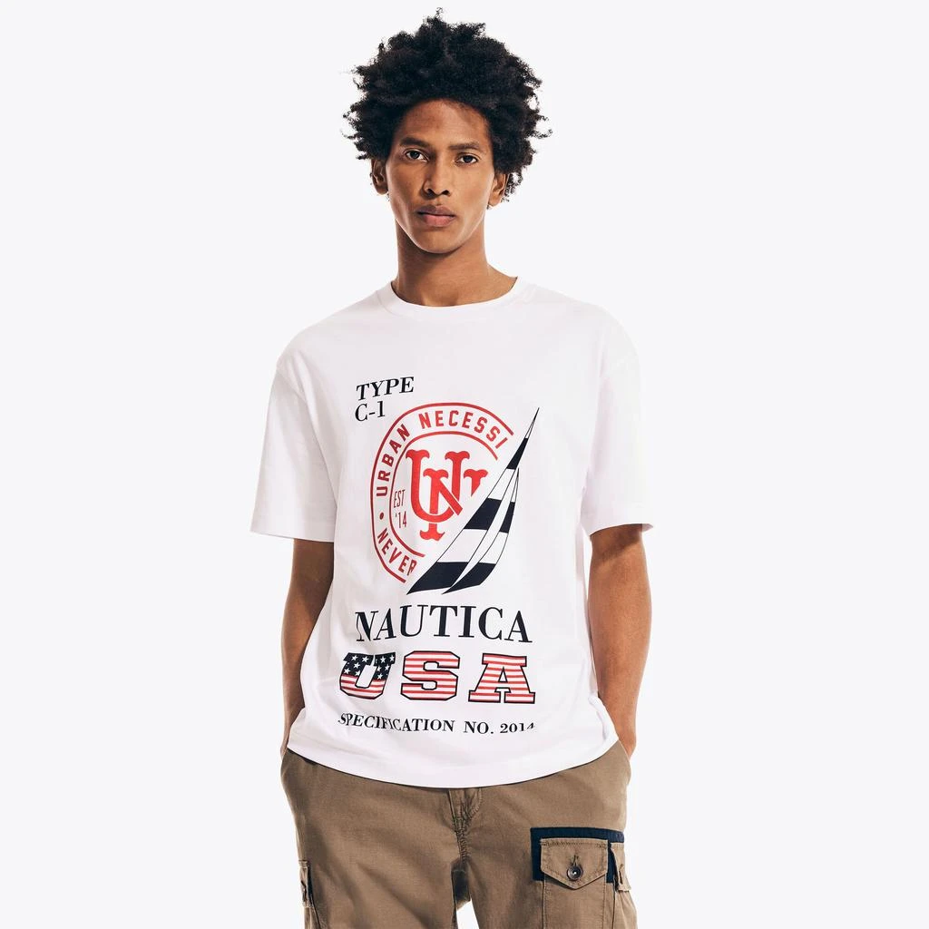 商品Nautica|Nautica Mens Urban Necessities X Nautica Graphic T-Shirt,价格¥103,第2张图片详细描述