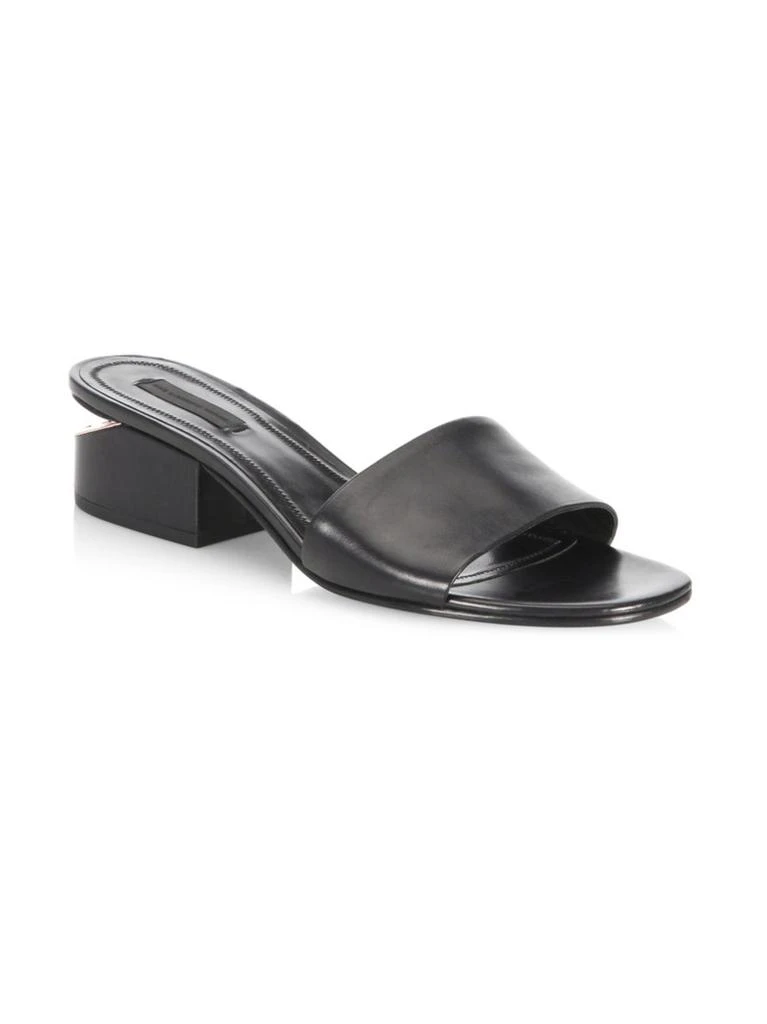 商品Alexander Wang|Lou Leather Low-Heel Slides,价格¥1193,第2张图片详细描述