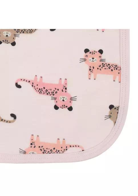 商品Gerber|Baby Girls Set of 4 Leopard Burp Blankets,价格¥89,第6张图片详细描述