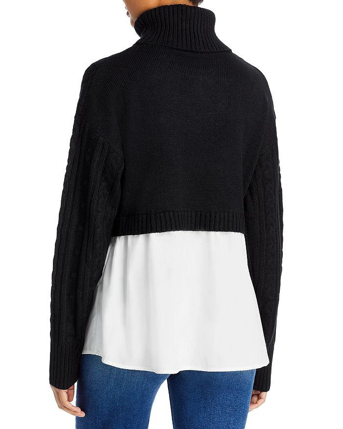 商品AQUA|Layered Look Turtleneck Sweater,价格¥196,第3张图片详细描述