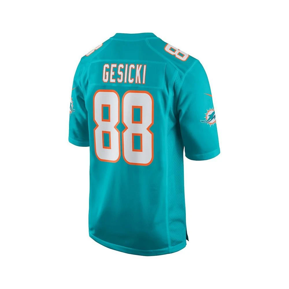 商品NIKE|Men's Mike Gesicki Aqua Miami Dolphins Game Player Jersey,价格¥965,第4张图片详细描述