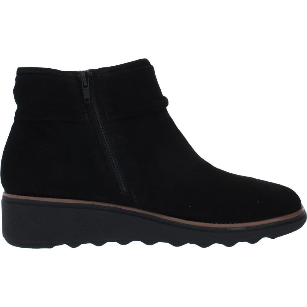 商品Clarks|Clarks Womens Sharon Salon Faux Suede Side Zipper Wedge Boots,价格¥332,第4张图片详细描述