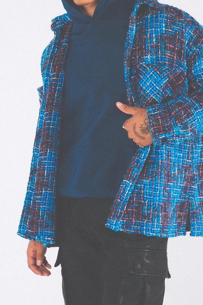 商品MNML|Heavyweight Woven Flannel - Blue/Black,价格¥519,第2张图片详细描述