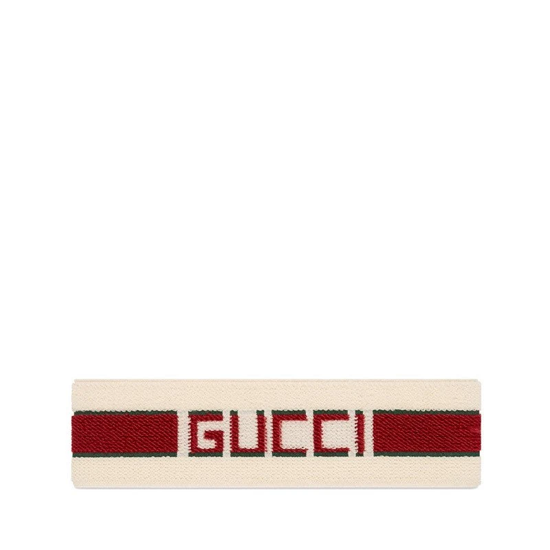 商品Gucci|【预售3-7天】GUCCI/古驰 女士绿红拼色弹性面料条纹发带 499681 3G086 9266,价格¥2167,第1张图片