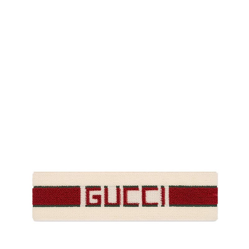 商品Gucci|【预售3-7天】GUCCI/古驰 女士绿红拼色弹性面料条纹发带 499681 3G086 9266,价格¥2088,第1张图片