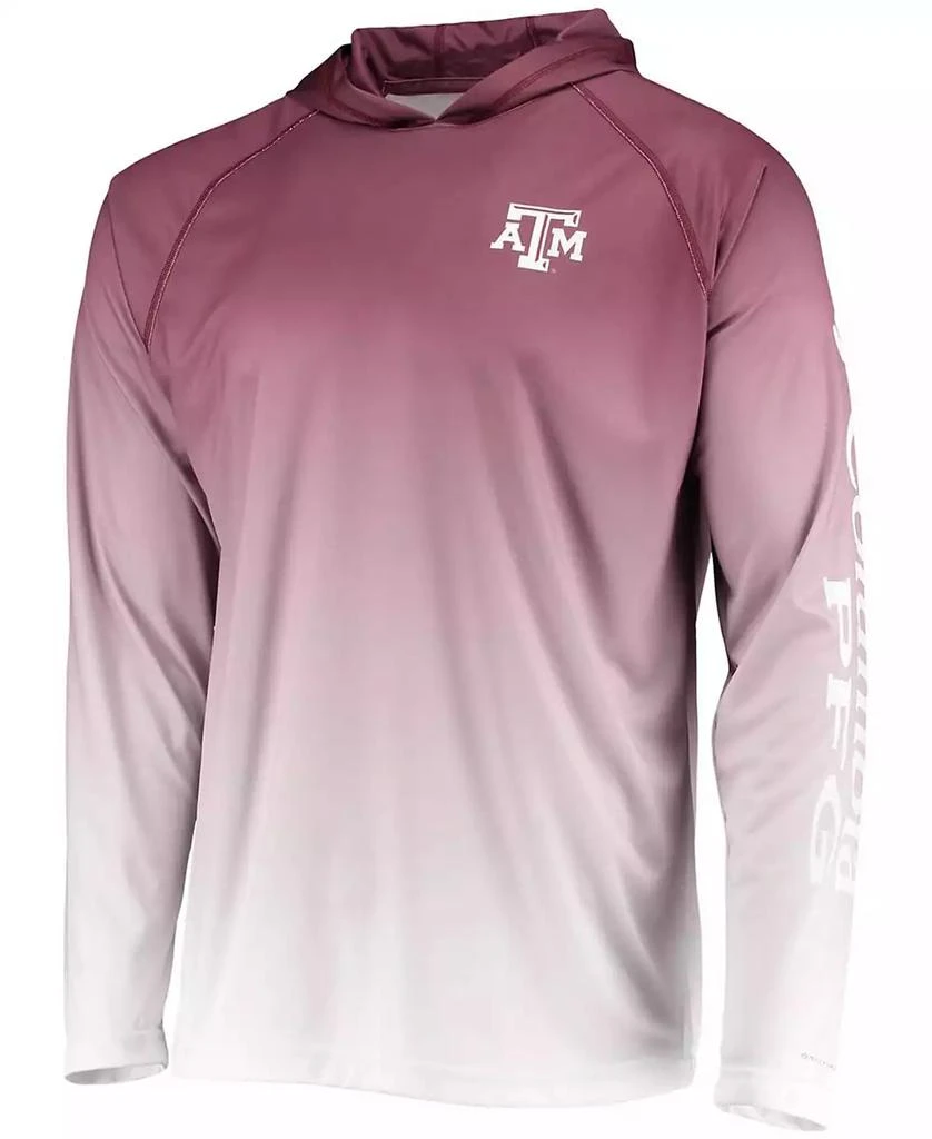 商品Columbia|Men's Maroon Texas A M Aggies Terminal Tackle Omni-Shade UPF 50 Long Sleeve Hooded T-shirt,价格¥344,第2张图片详细描述