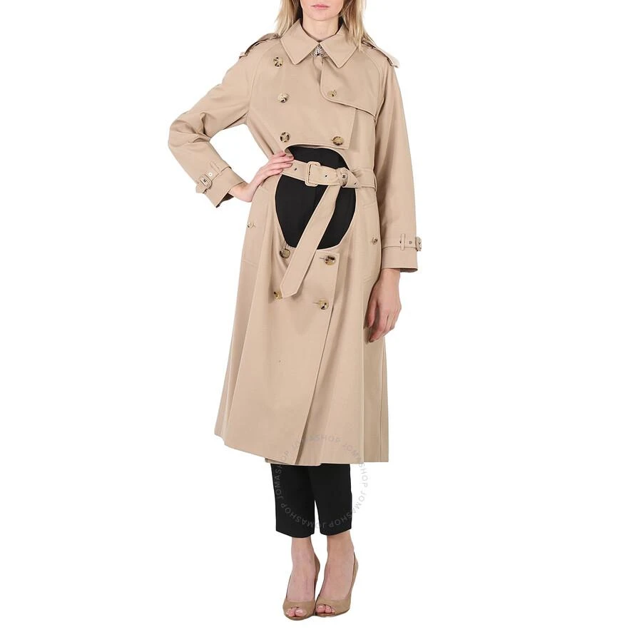 商品Burberry|Cotton Gabardine Step-through Double-breasted Trench Coat,价格¥2687,第1张图片