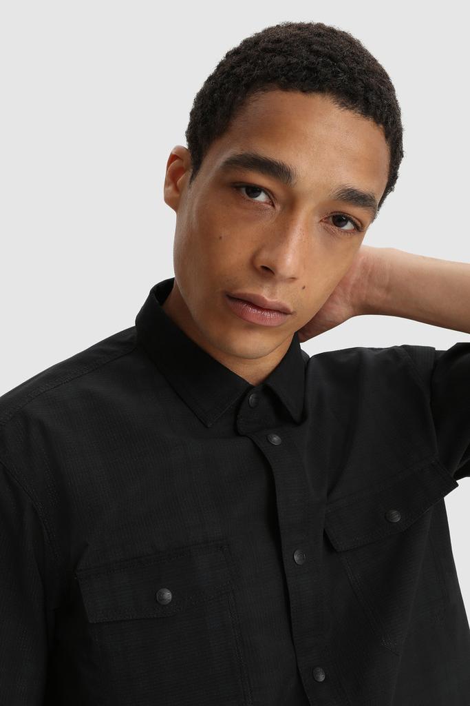 Half-Sleeve Cool Mesh Shirt with Blackwatch Pattern商品第5张图片规格展示